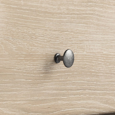 Celine Washed Oak 3 Drawer Bedside Table - Fully Assembled By Roseland Furniture