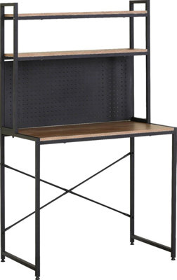 Celino 3 Tier Office Computer Desk With Storage Study Table Shelves ...