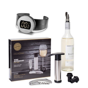 Cellardine Wine Accessory Gift Set with Wine Thermometer