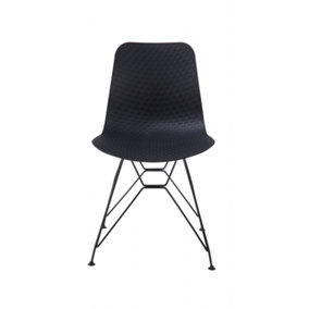 Celle Chairs (Pack of 4) - Plastic - L46 x W45.5 x H79.5 cm - Black