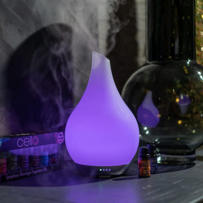 Cello Ultrasonic Diffuser Art Glass Frosted Large
