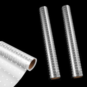 Cellophane Roll with White Dots Pattern, (3 Pack) Cellophane Wrapping Roll for Christmas and Gift Hampers (40cm x 300cm Rolls)