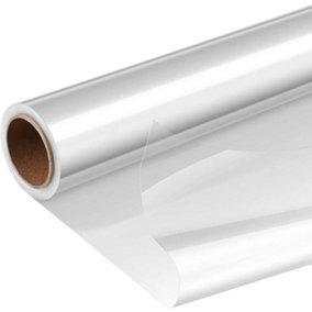 Cellophane Wrap Clear Wrapping Paper Roll (40cm x 3000cm)  Wrap for Christmas (Clear - 2.5ml thick)