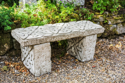 Stone garden outlet bench seat