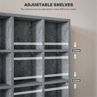 Cement grey particle board CD storage rack, suitable for living room ...