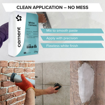 thumbnail image 2 of Laeto Build It Ready Mixed White Cement – 25kg Bag – Indoor/Outdoor Use 2 of 5