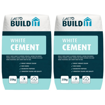 Cement White 2x 25kg Ready Mixed by Laeto Build It