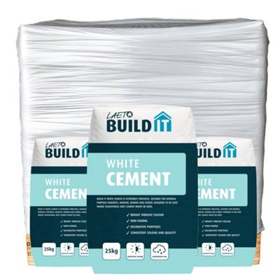 Cement White Pallet 56x 25kg Bags Ready Mixed by Laeto Build It