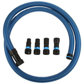 Cen-Tec Systems 95204 Quick Click 3m Antistatic Conical Vacuum Hose with Four Piece Power Tool Adaptor Set