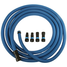 Cen-Tec Systems 95215 Quick Click 9m Antistatic Conical Vacuum Hose with Four Piece Power Tool Adaptor Set