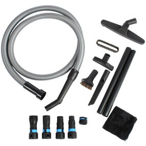 Cen-Tec Systems 95259 Quick Click 3m Home Shop Vacuum Hose with Power Tool Adaptors and Cleaning Accessories