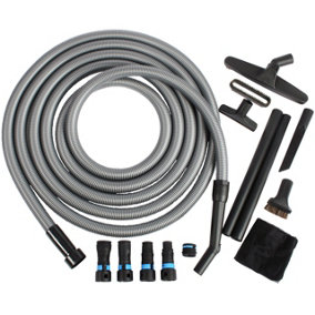 Cen-Tec Systems 95292 Quick Click 6m Home Shop Vacuum Hose with Power Tool Adaptors and Cleaning Accessories