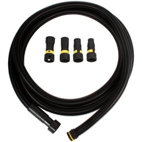Cen-Tec Systems 95578 Quick Click 5m Antistatic Vacuum Hose with Four Piece Power Tool Adaptor Set