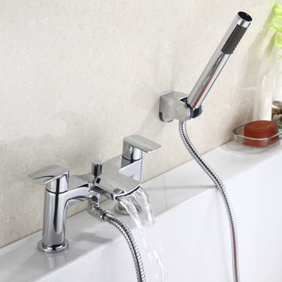 Centa Modern Set of Bathroom Basin Sink Mixer Tap And Bath Shower Mixer Tap