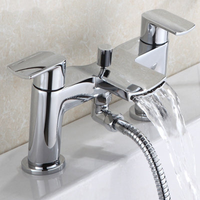 Centa Modern Set of Bathroom Basin Sink Mixer Tap And Bath Shower Mixer Tap - 3