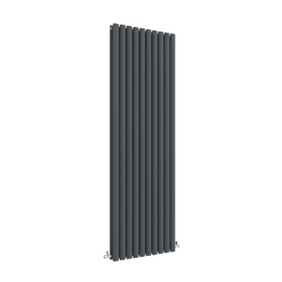 Central Heating 1800x590mm Vertical Oval Column Radiator Double Desinger Anthracite