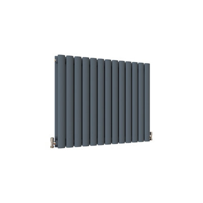 Central Heating 600x767mm Horizontal Oval Column Radiator Double Desinger Anthracite