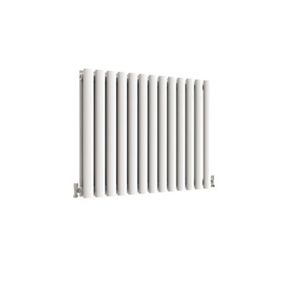 Central Heating 600x767mm Horizontal Oval Column Radiator Double Desinger White