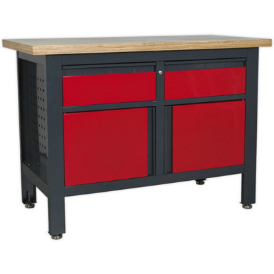 Central Locking Storage & Work Top Station - 2x Draws & 2x Cupboard inc ...