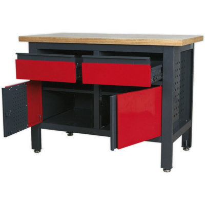 Central Locking Storage & Work Top Station - 2x Draws & 2x Cupboard inc ...
