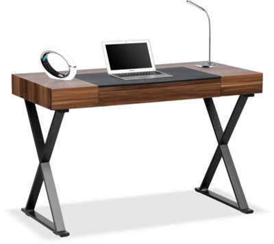 Centurion Supports ADONIS Walnut and Matte Black Legs Ergonomic Home Office Luxury Computer Desk