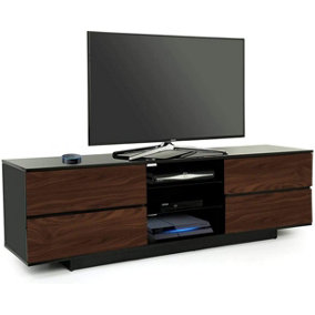 Centurion Supports Avitus Gloss Black with 4-Walnut Drawers and 2 Shelves up to 65" LED, LCD, Plasma TV Cabinet