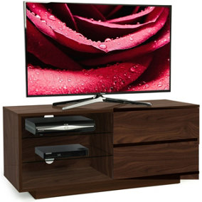 Centurion Supports Gallus Premium Walnut with 2-Walnut Drawers and 2 Shelves up to 55" LED, OLED, LCD TV Cabinet