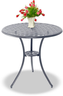 Centurion Supports OSHOWA Grey Garden and Patio Cast Aluminium Bistro Table