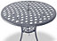 Centurion Supports OSHOWA Luxurious Garden and Patio Table and 2 Large Chairs with Armrests Cast Aluminium Bistro Set Grey