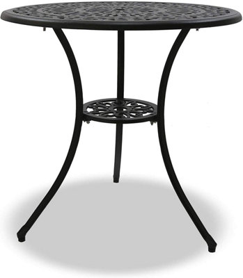 Centurion Supports POSITANO Black Garden and Patio Cast Aluminium Bistro Table