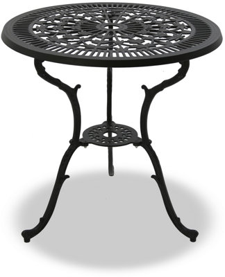 Centurion Supports TABREEZ Black Garden and Patio Cast Aluminium Bistro Table