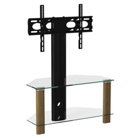 Century cantilever TV-Stand in light oak
