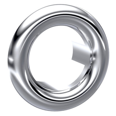 Ceramic Accessories Modern Round Basin Overflow Cover - 18.5mm - Chrome - Balterley