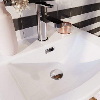Ceramic Accessories Modern Round Basin Overflow Cover - 18.5mm - Chrome