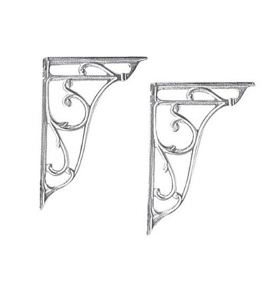 Ceramic Accessories Pair of Ornate Cistern Brackets - Chrome - Balterley