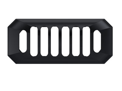 Ceramic Accessories Traditional Grill Overflow Cover - 26mm x 50mm - Matt Black