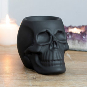 Ceramic Black Skull Oil Burner