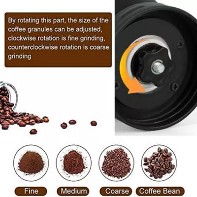 Ceramic Burr Mini Hand Coffee Grinder Kitchen Manual Bean Stainless ...