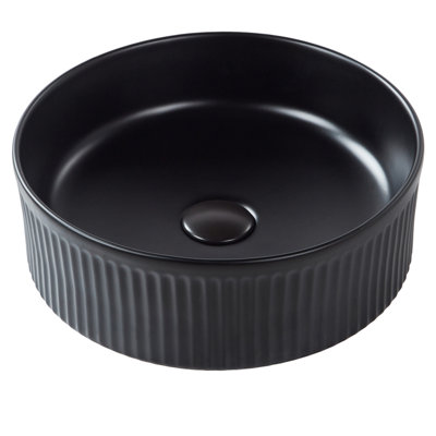 Ceramic Countertop Basin 370 mm Black GELDO