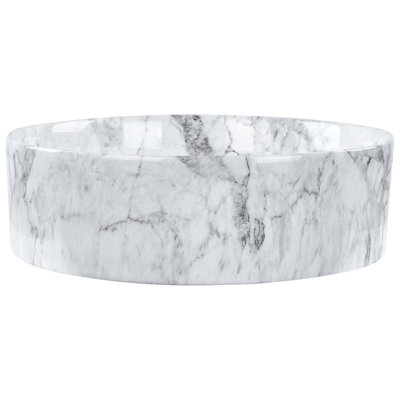 Ceramic Countertop Basin 400 mm Marble Effect MANIS