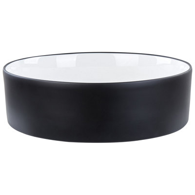 Ceramic Countertop Basin 400 mm White and Black TEBAR
