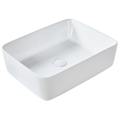 Ceramic Countertop Basin 490 x 380 mm White TRAVESIA