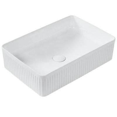 Ceramic Countertop Basin 500 x 340 mm White GELDO