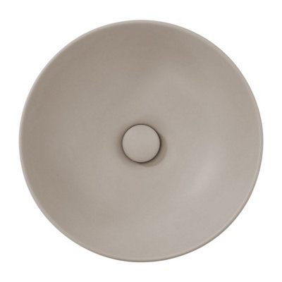 Ceramic Countertop Washbasin with Waste Set, Khaki