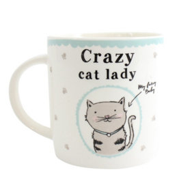 Ceramic Crazy Cat Lady Mug - Gift Boxed