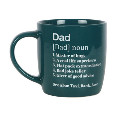 Ceramic Dad Definition Mug - Green  (400 ml)