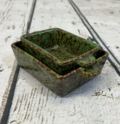 Ceramic Hedgehog Food & Water Dish Set - 3