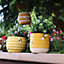 Ceramic Honeybee Yellow Pot Planter - Bee Garden Decoration