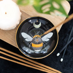 Ceramic Incense Stick Holder - Forest Bee Design