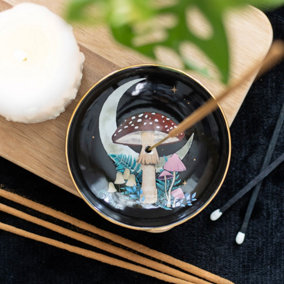 Ceramic Incense Stick Holder - Forest Mushroom Design